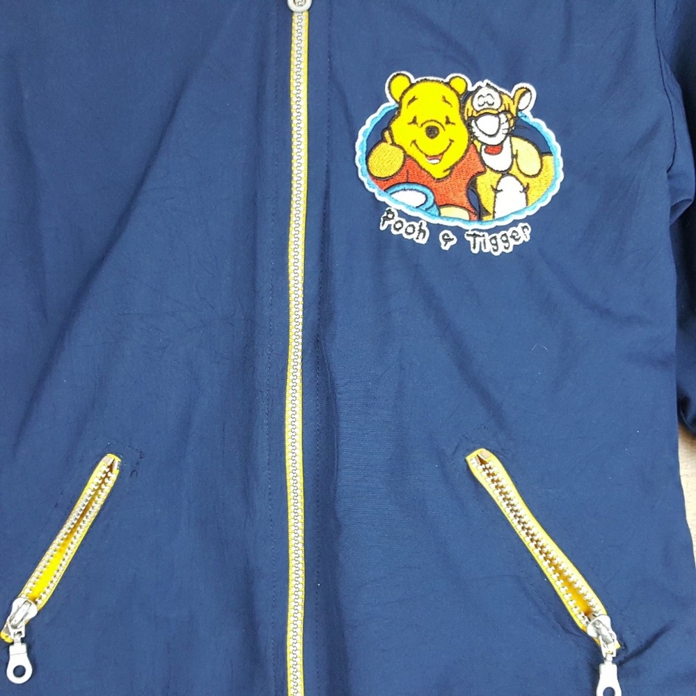 Pooh and Tigger Jacket Unisex Size 8 Dark Blue J24 - Picture 2 of 5